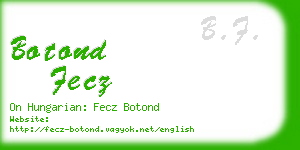 botond fecz business card